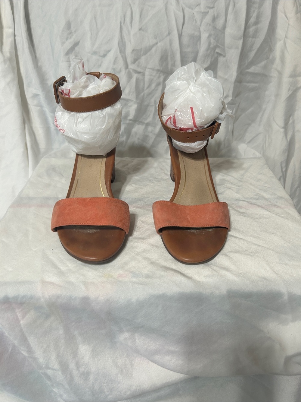 Vionic Coral Suede Open-Toe Ankle Strap Heels